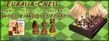 Pour la première fois, "3 échecs en 1" avec un seul jeu de pièces d'échecs