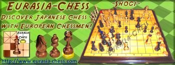 Discover Shogi with a westernized chessmen set