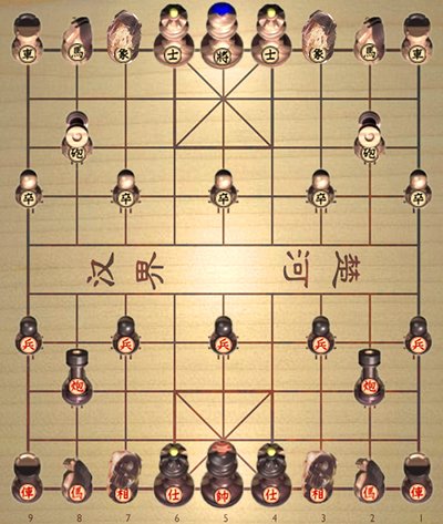 EurasiaChess Xiangqi chessmen 3D with HOXChess